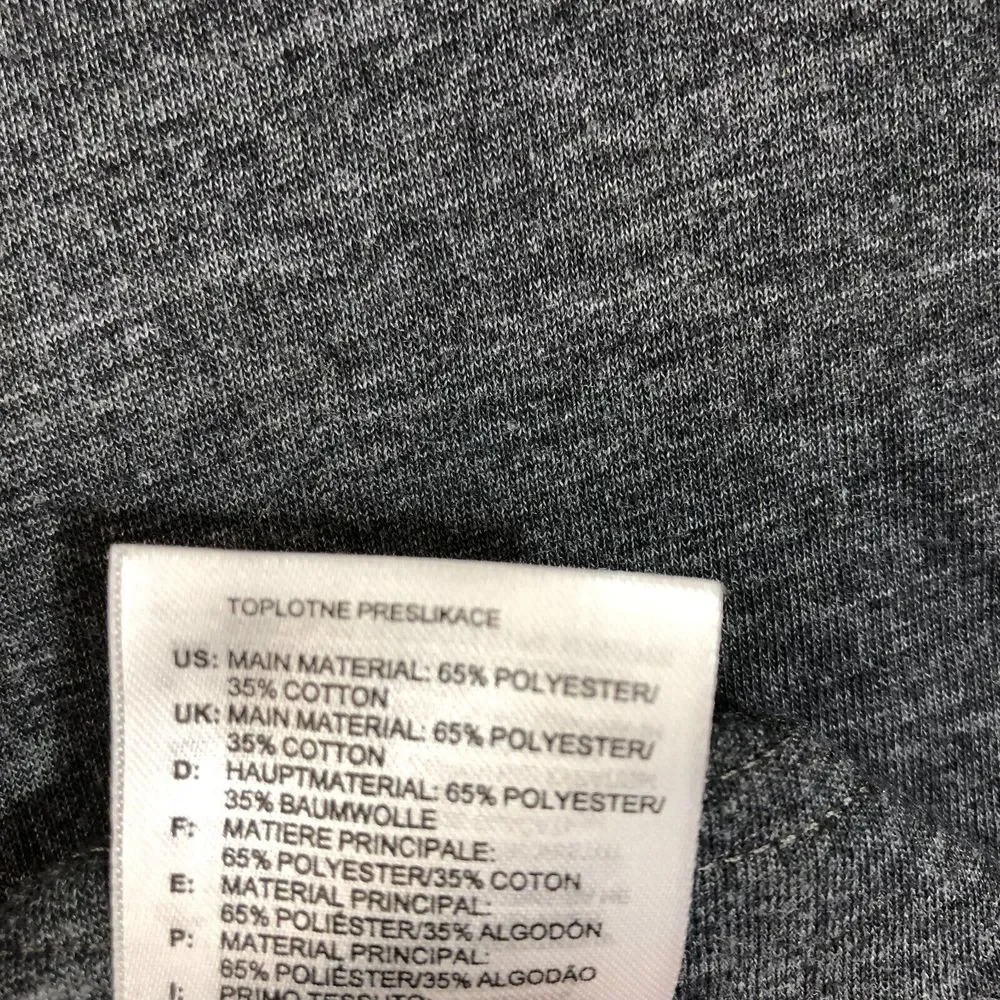 Adidas Shirt Mens Medium Gray‎ Climalite Logo Crew Neck Sportswear Outdoor